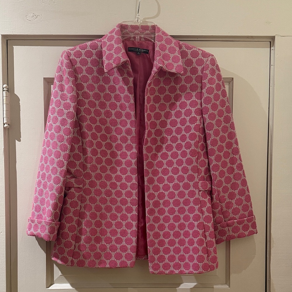 Isabella DeMarco (Tahari) Pink Patterned Blazer